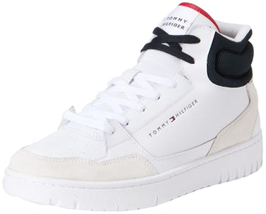 Tommy Hilfiger TH BASKET CORE MIDCUT ( Mittelhoher Schnitt (Schuhe) Herren, Weiß (White), EU im Sale